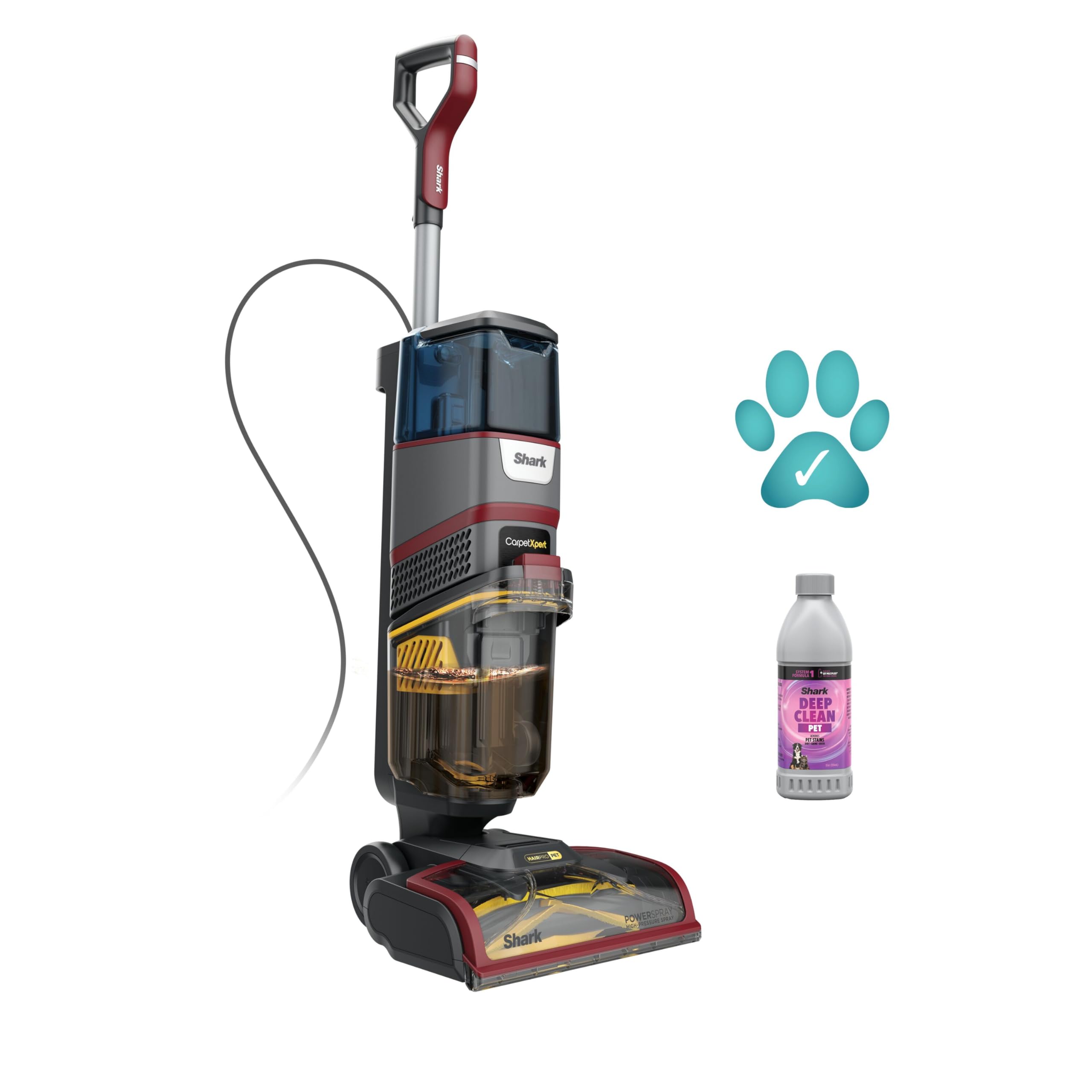 Shark CarpetXpert HairPro Pet Carpet Cleaner with Anti-Clog, EX220UK