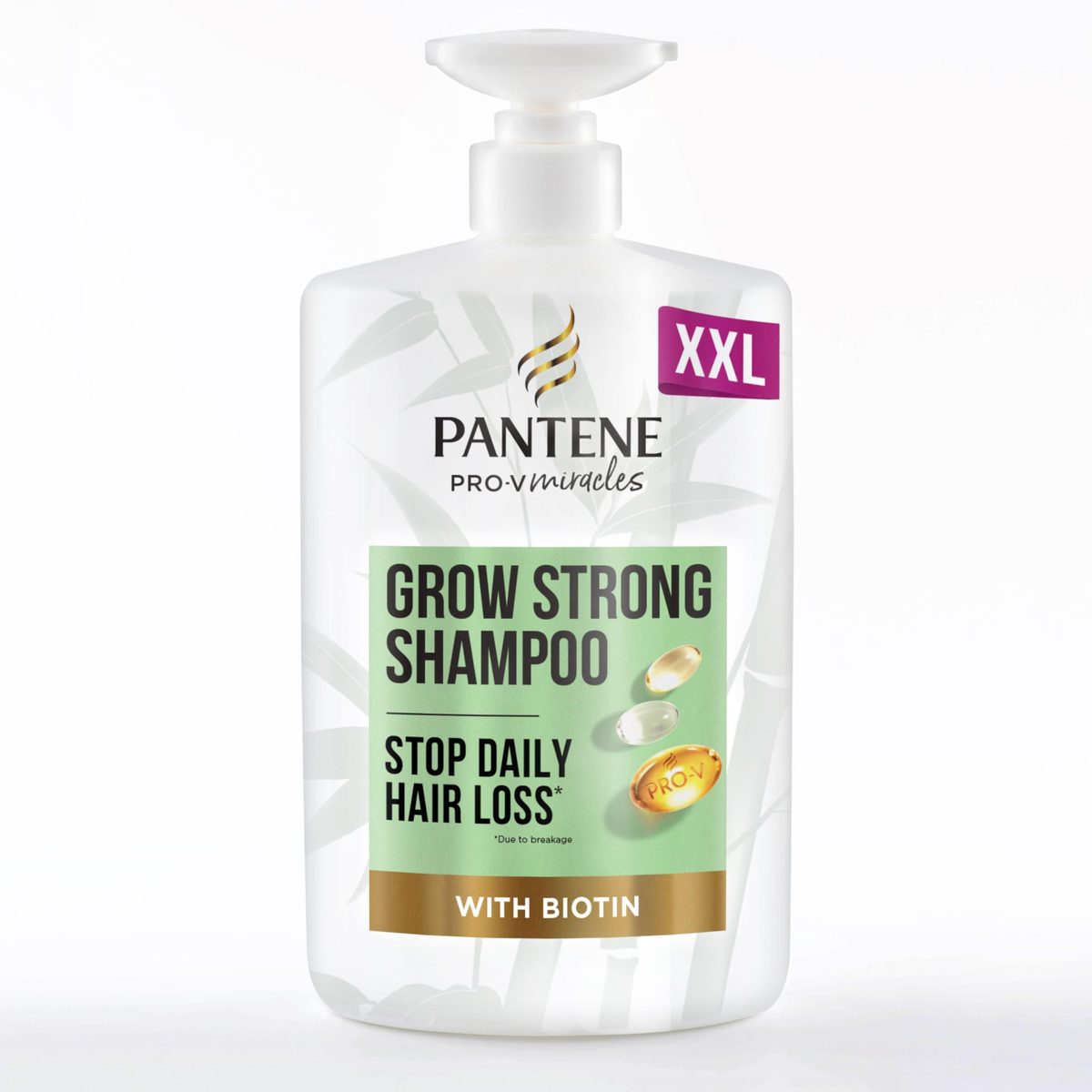 Pantene Grow Strong Shampoo with Biotin & Protein Strengthener 1L XXL Pump