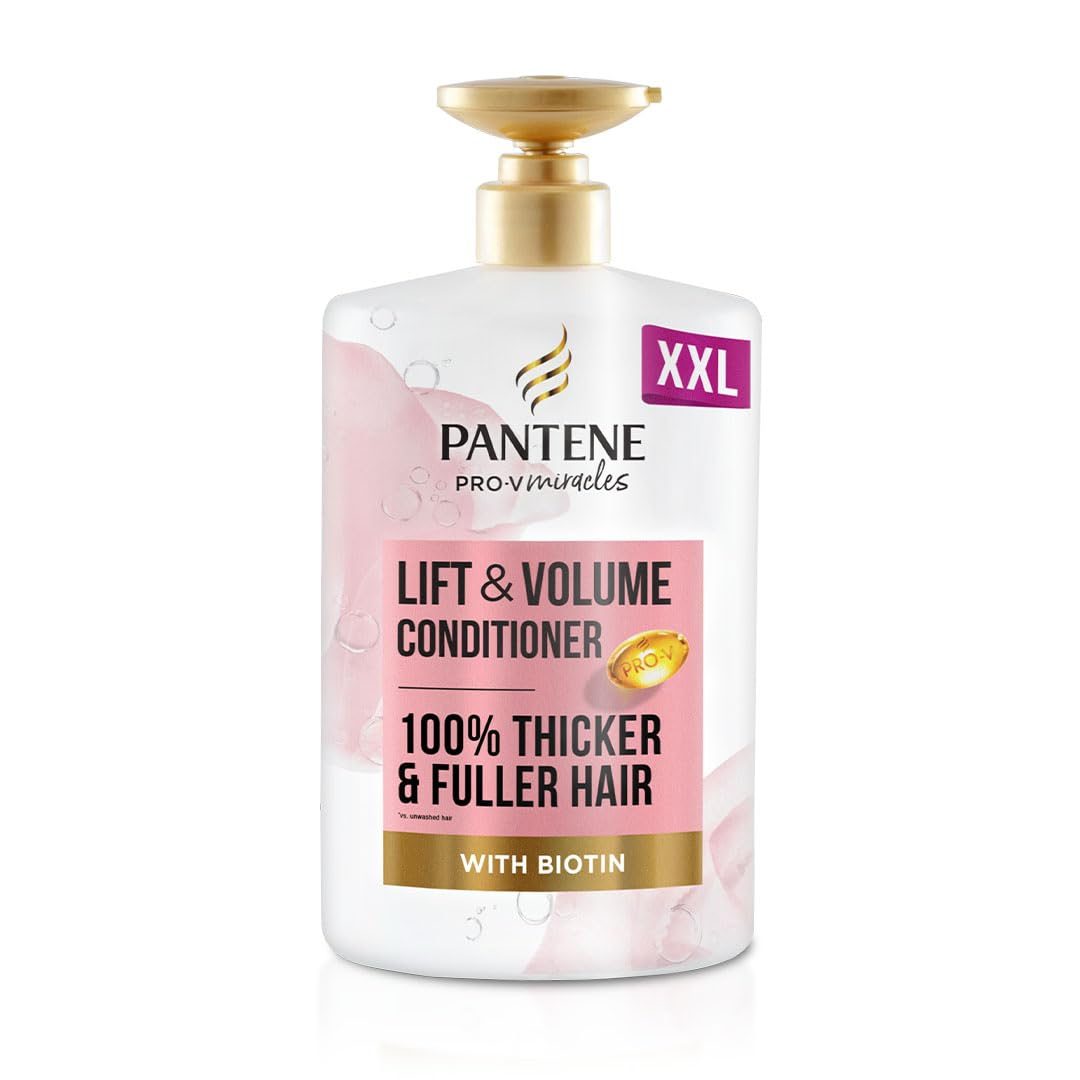 Pantene Lift'N'Volume Thickening Hair Conditioner with Biotin, 1L Pump