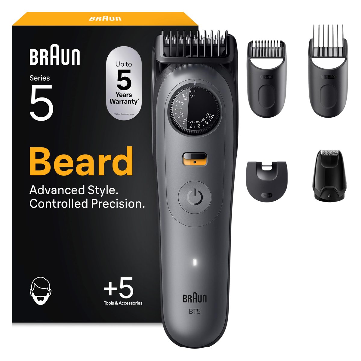Braun Series 5 Beard Trimmer, BT5525, Grey