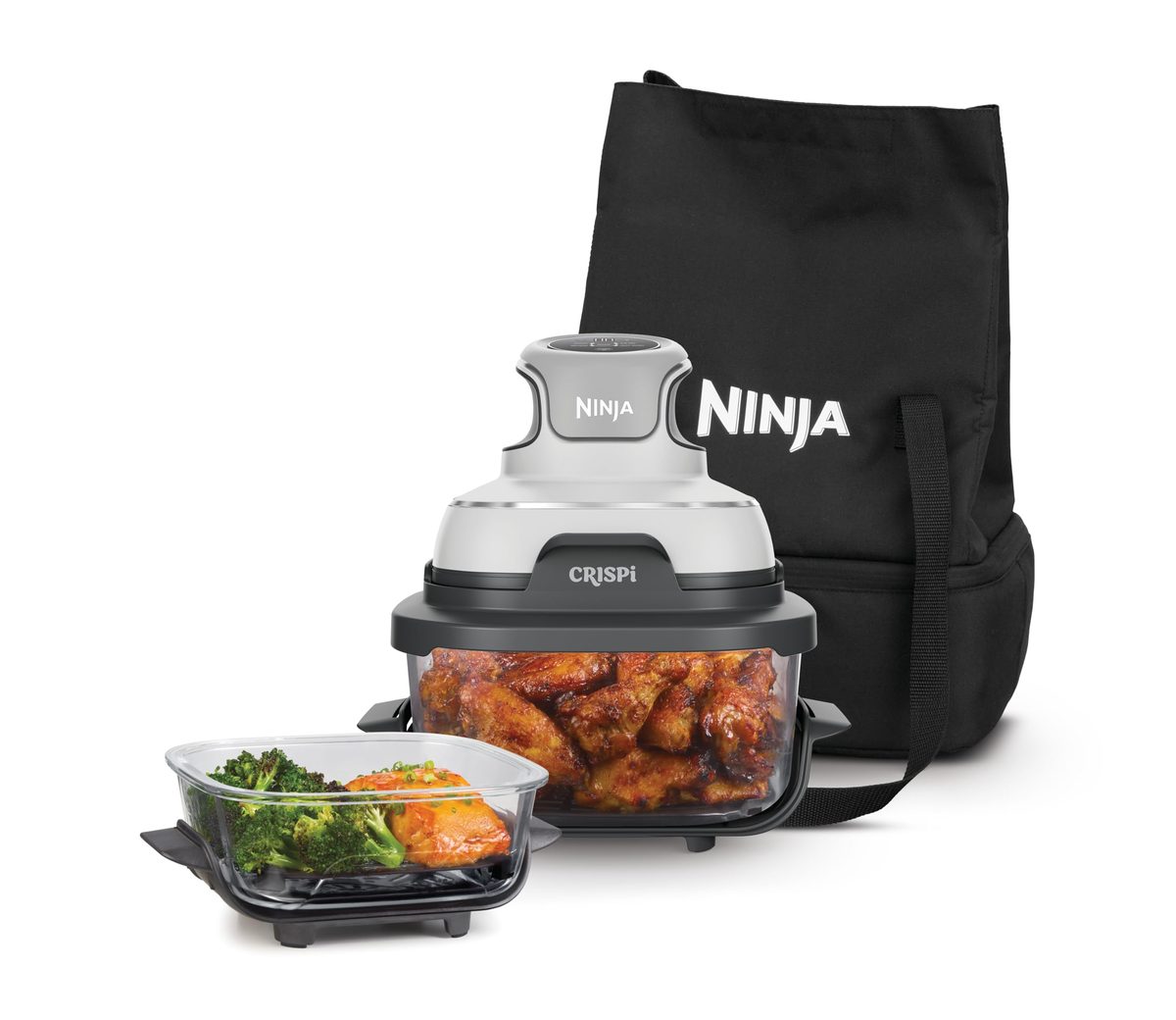 Ninja CRISPi Portable Air Fryer, 3.8L & 1.4L, 4-in-1, White FN102UK